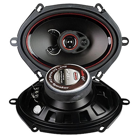 Audiopipe 5 x 7 in. 3 Way Pair Speaker PP Cone AU599810